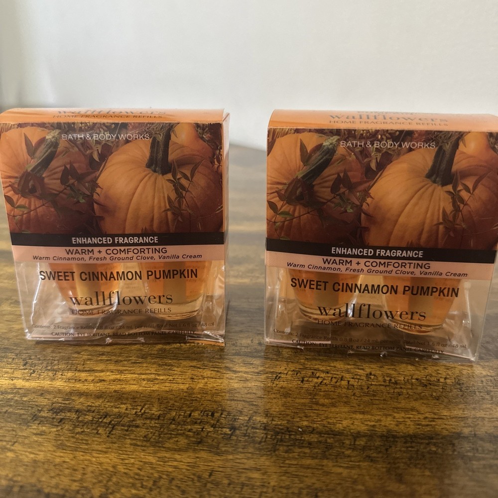 Bath & Body Works Sweet Cinnamon Pumpkin Wallflower Refills 4-Pack