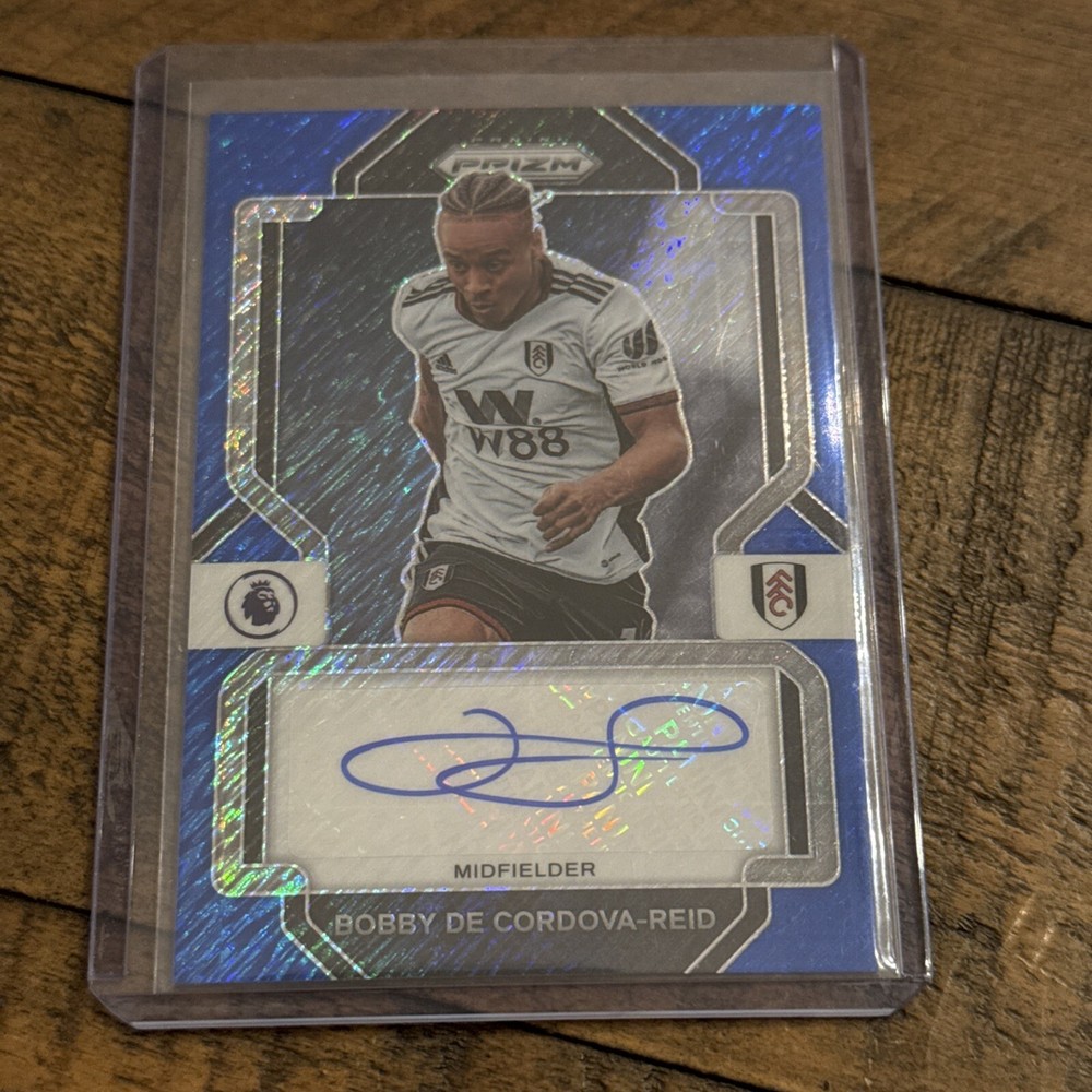 Bobby De Cordova Reid Auto Blue Shimmer FOTL 2022-23 Panini Prizm Premier League