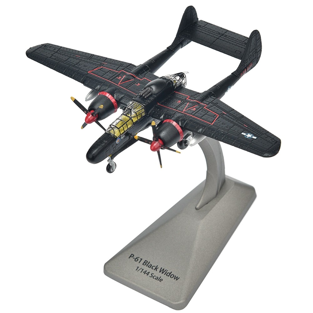 1:144 Scale WWII USAF P-61 Black Widow Bomber Aircraft Diecast Model Display D
