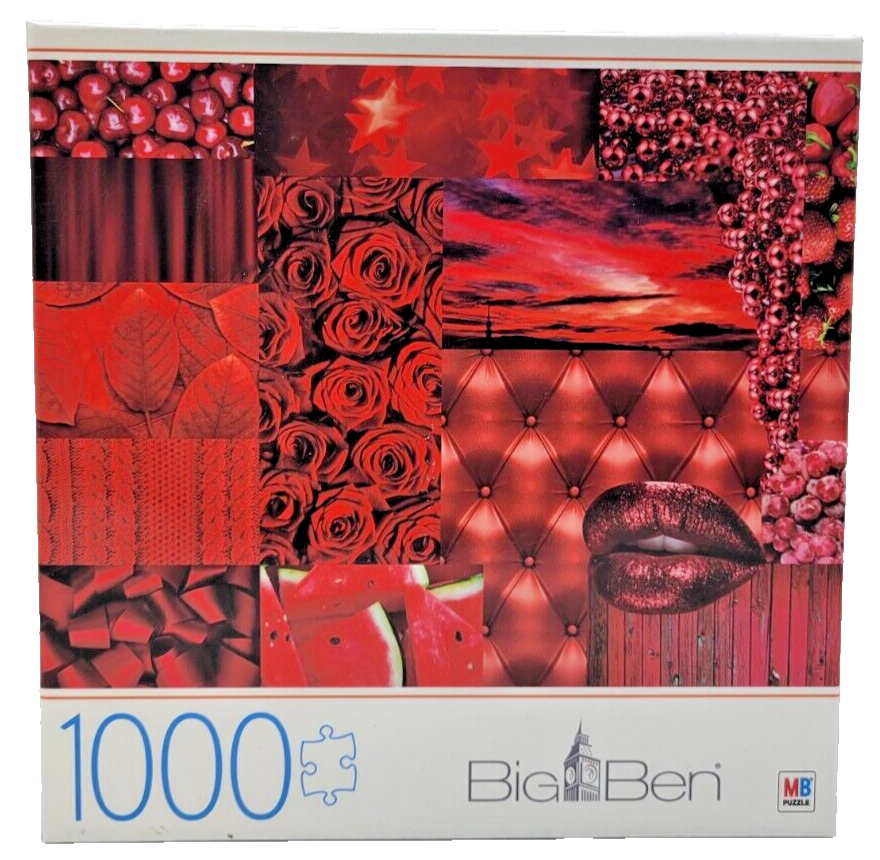 Hasbro Milton Bradley Big Ben Jigsaw Puzzle 1000 pcs Reds 27x20