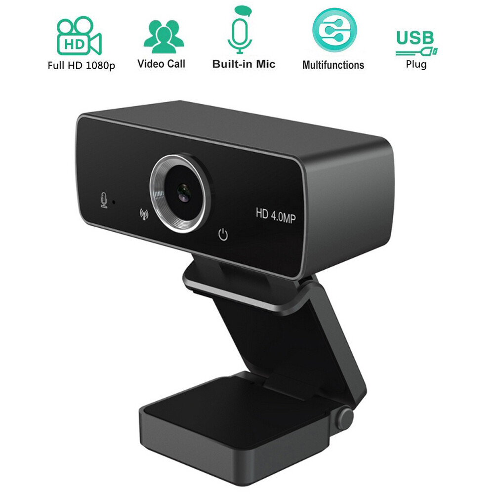 HD 4MP USB Webcam for PC Desktop & Laptop Web Camera with Microphone/FHD