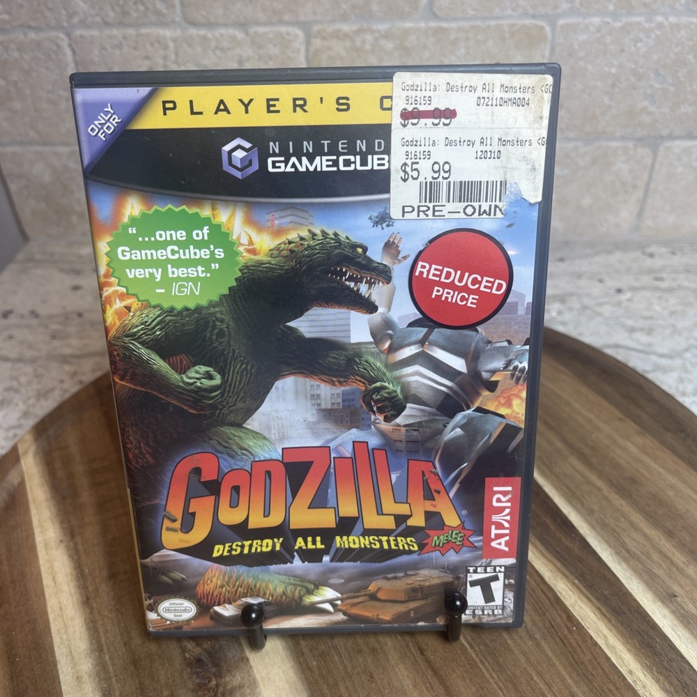 Godzilla Destroy All Monsters Melee GameCube 2002 Complete With Manual
