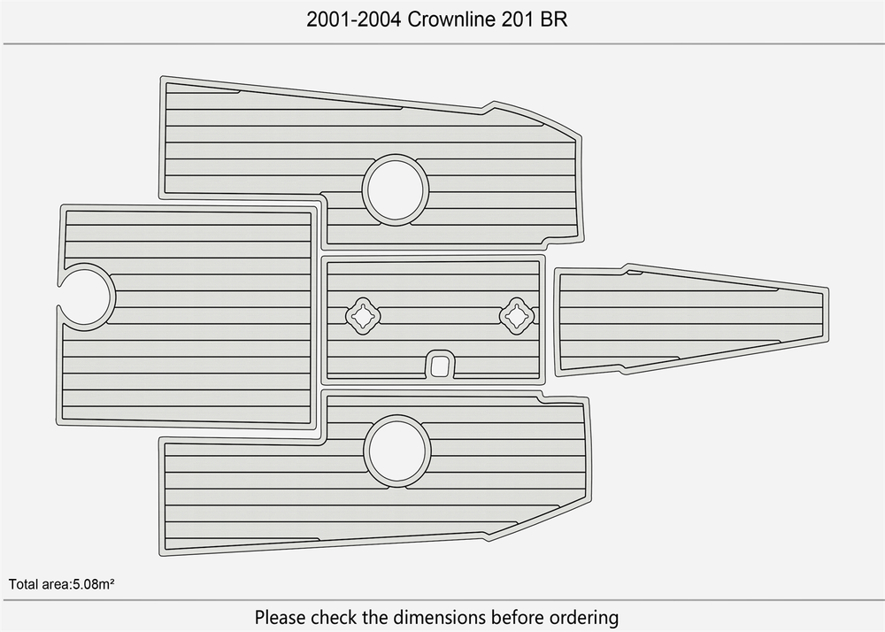 2001-2004 Crownline 201 BR DuraEVA EVA Foam Boat flooring