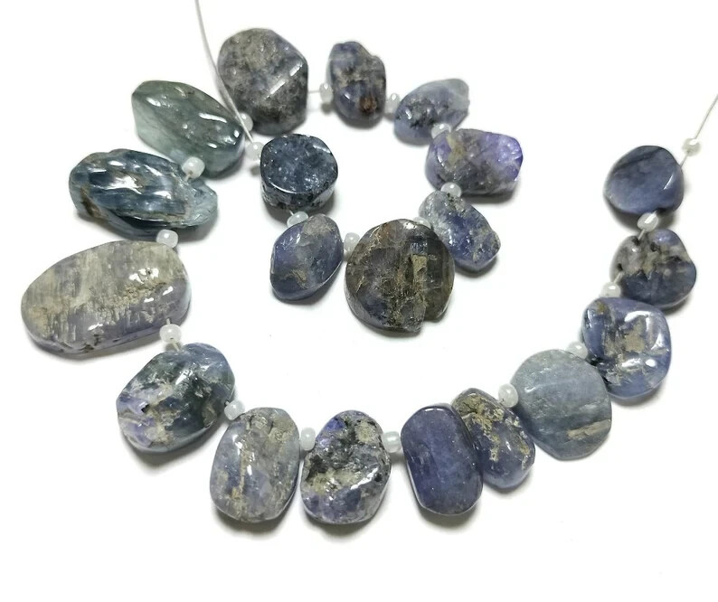 Natural Iolite Beads 7.5