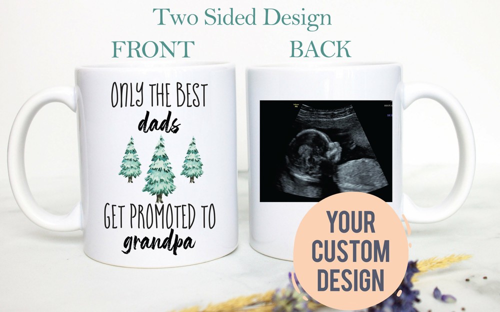 Best Dads Promoted To Grandpa Mug New Grandpa Gift Baby Announcement Grandpa