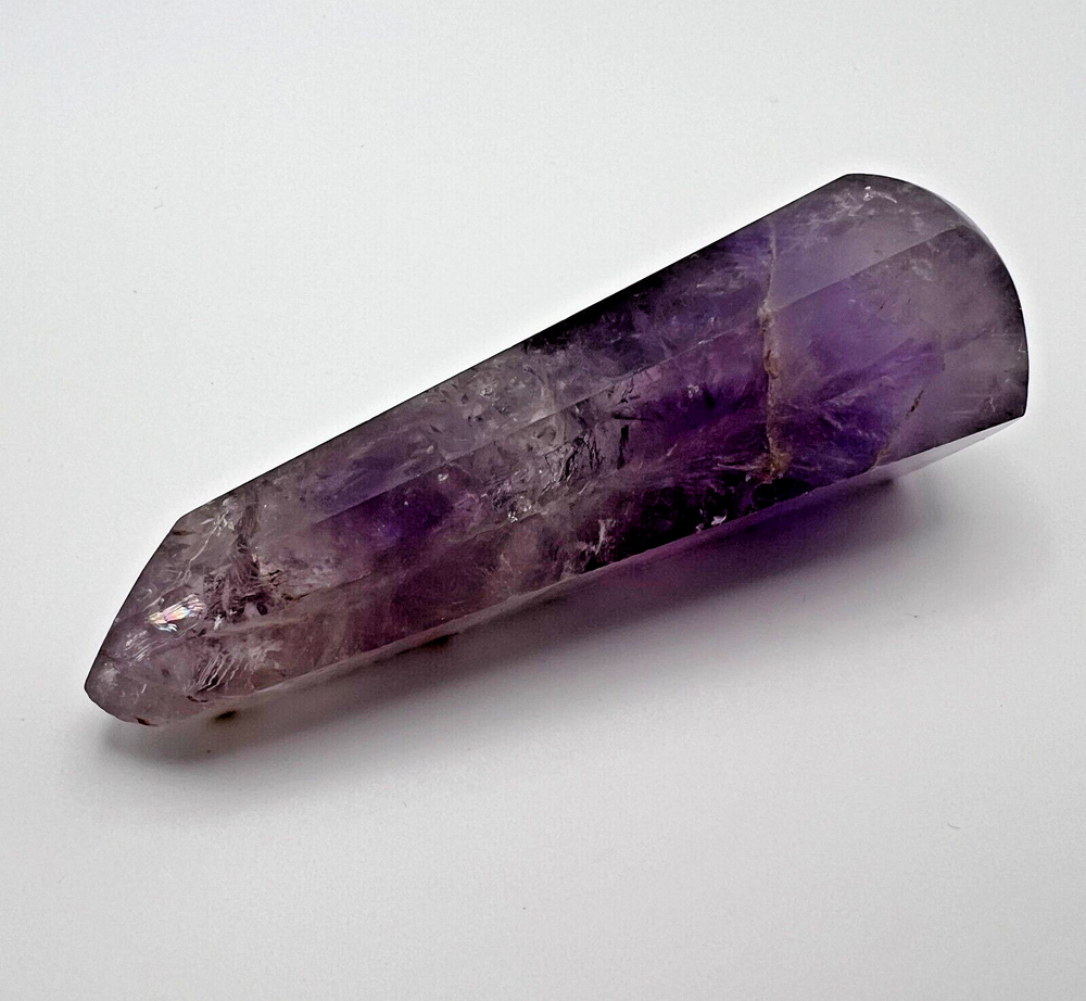 Cardinal Method Amethyst Crystal Wand for Transmutation Energy Healing