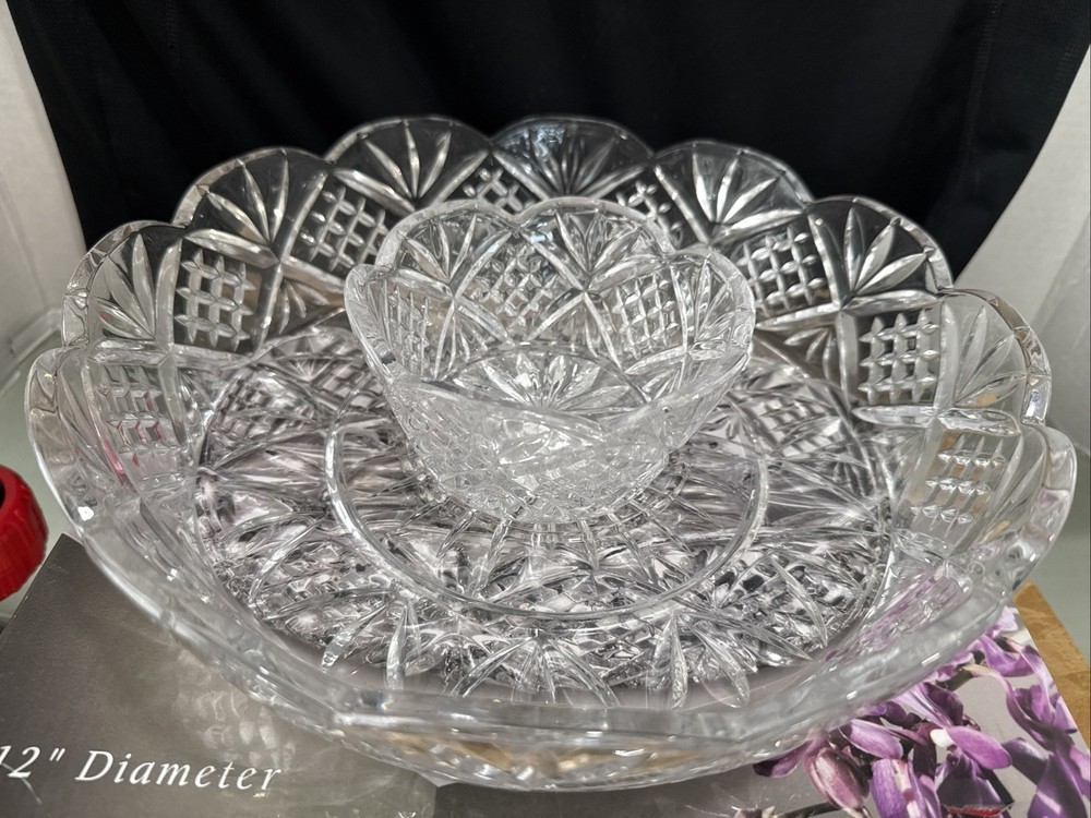 Crystal Chip and Dip 2-Piece Server Set – Shannon by Godinger Dublin Collection