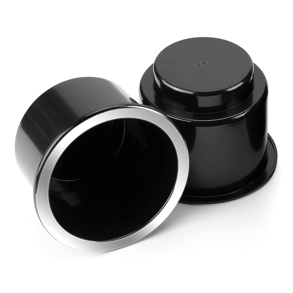 Cup Holder Insert 2pcs for RV Boat Car Couch Golf Cart Elegant Chrome 2Pack