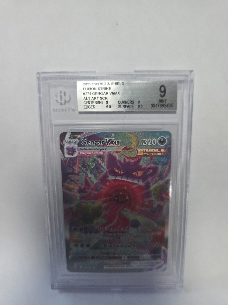 BGS 9 Gengar VMAX Alt Art Fusion Strike Pokemon Card