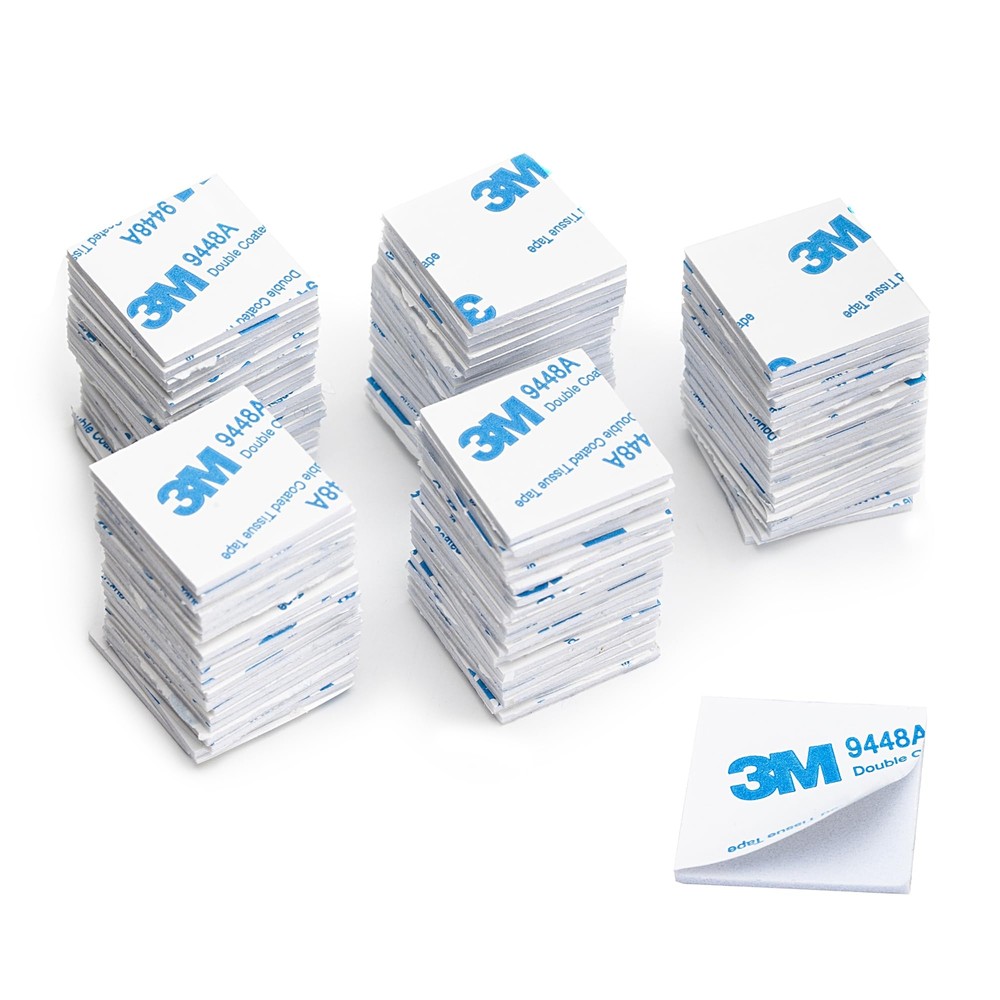 Square 3M Double Sided Adhesive Pads,100Pack Double Sided Sticky Pads Super-S...