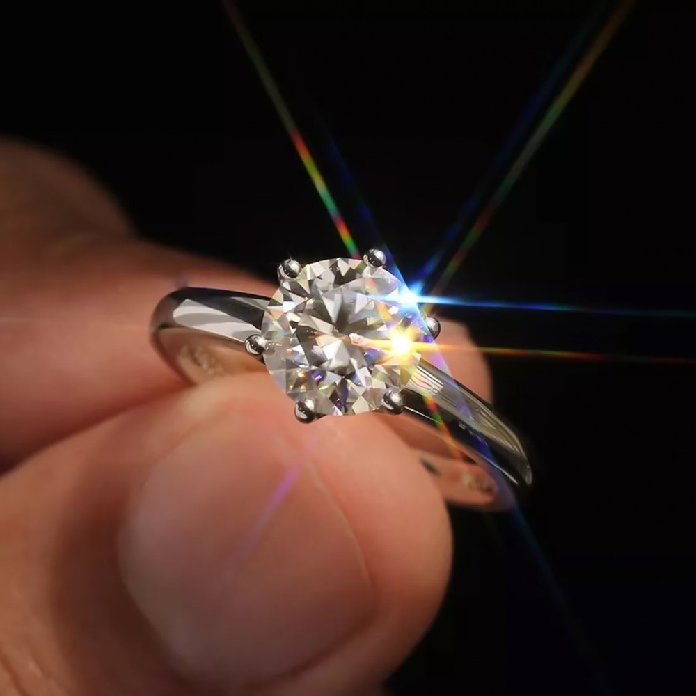2.80 Ct Certified Round Cut White Diamond Solitaire Ring 925 Silver For Wife