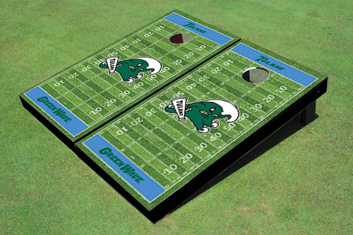 Tulane University UNC Matching Football Field Custom Cornhole Boards