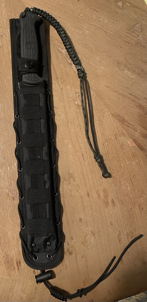 Kizlyar Supreme Typhoon Machete Kydex Nylon Sheath Paracord Spartan Lanyard