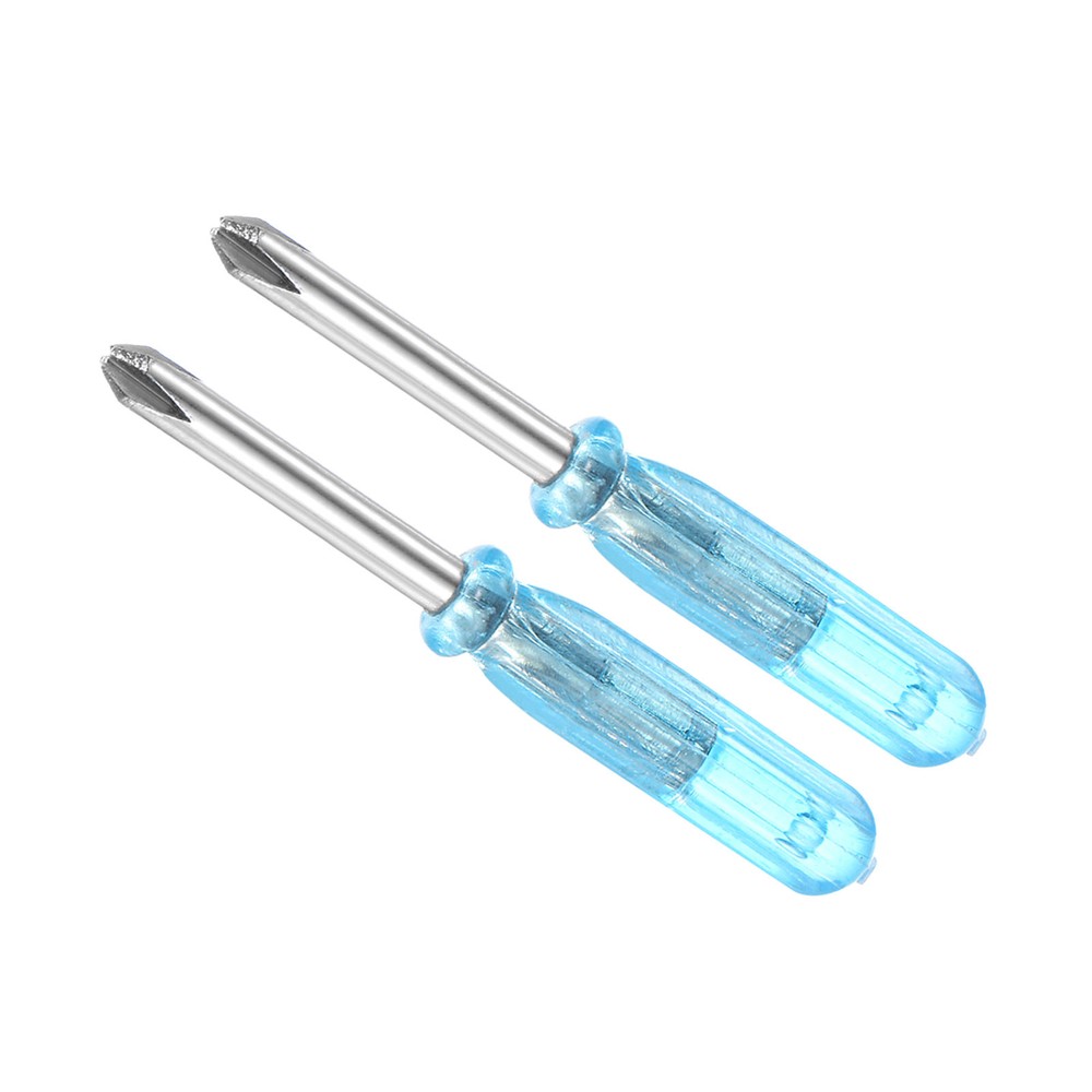 2pcs 3.0x45mm Phillips Screwdriver with Anti-Slip W Handle