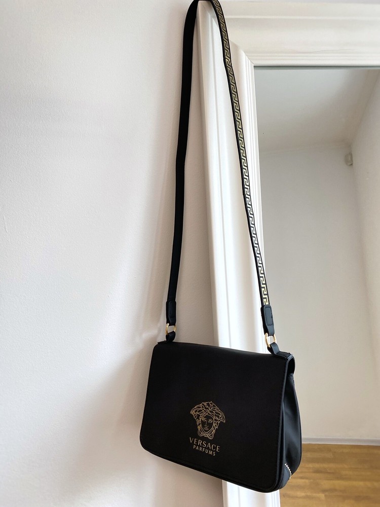 Versace Parfums Medusa Faux leather Crossbody Shoulder Bag Purse