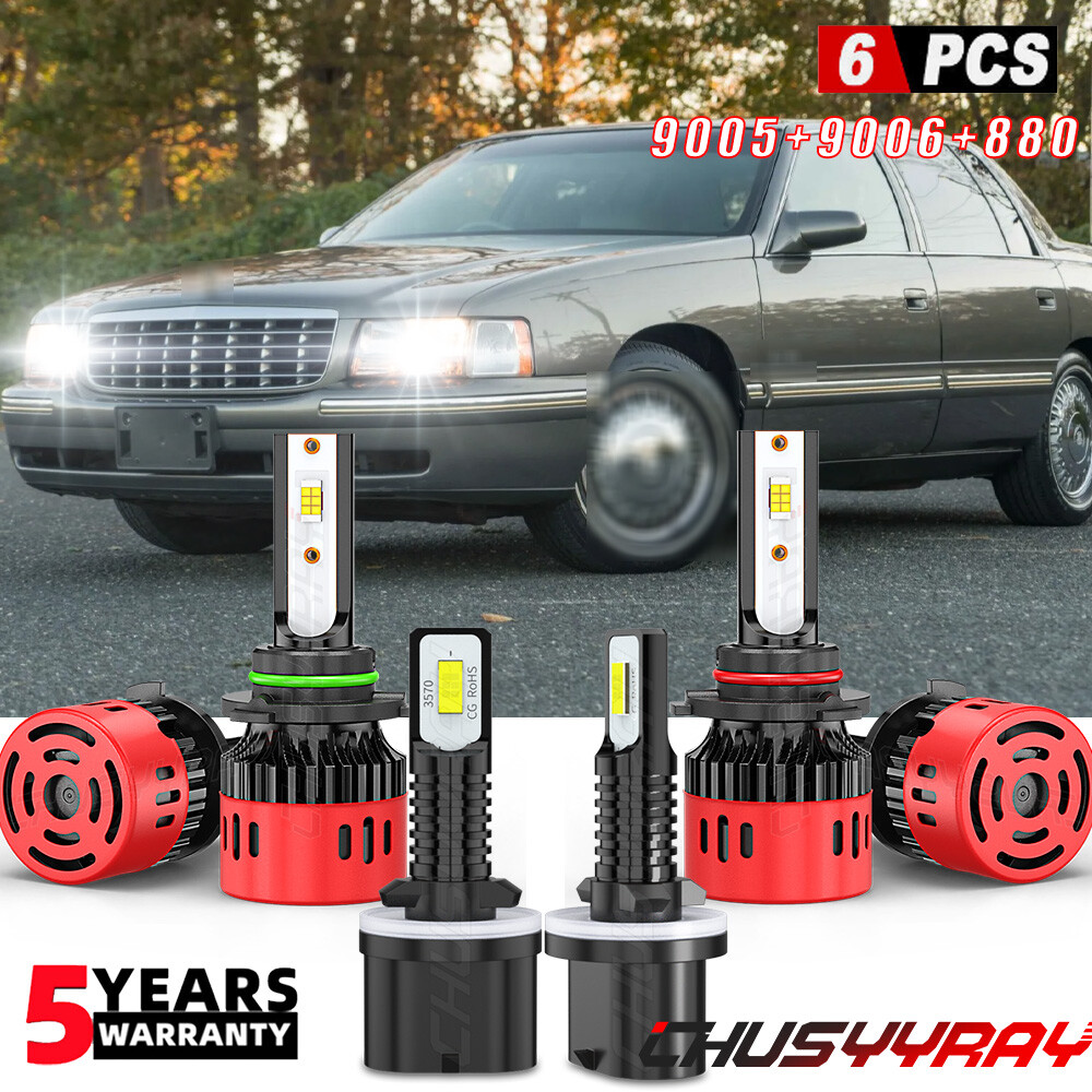 For Saturn SL Sedan 1996-2002 LED Headlights high low beam+ Fog Lights Bulbs Kit