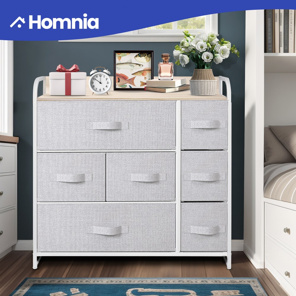 7 Drawers Chest Dresser Gray Tall Tower 31