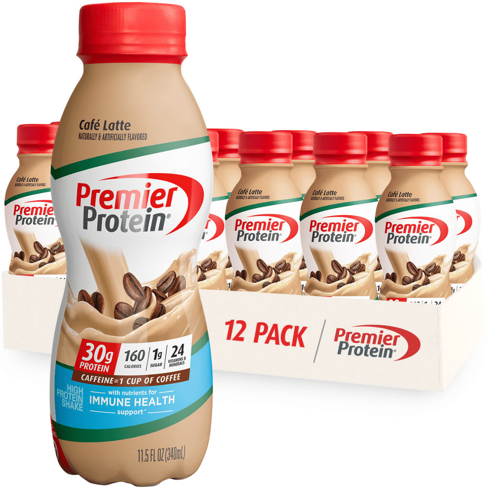 Premier Protein Shake Café Latte 30 G Protein 11.5 Fl Oz 12 Ct 160 Calories USA
