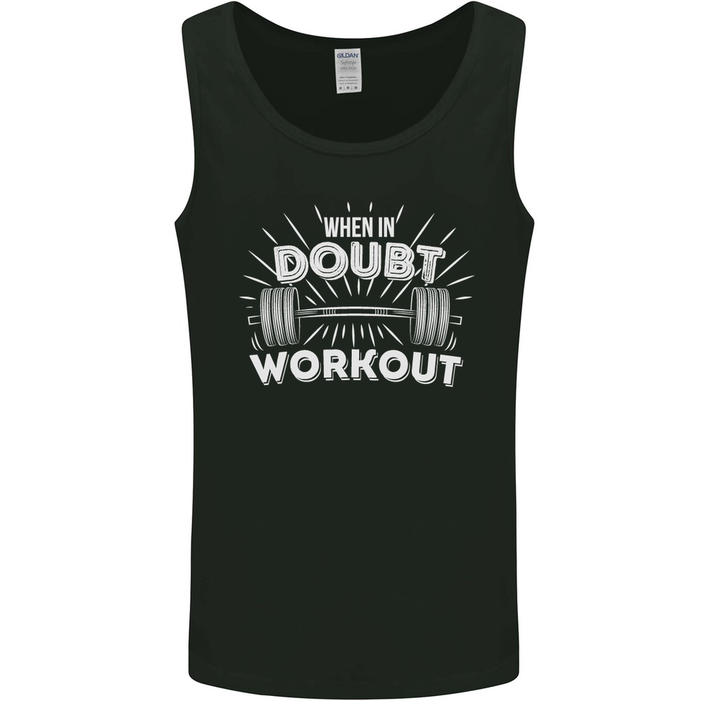 When in Doubt Workout Gym Training Top Mens Vest Tank Top