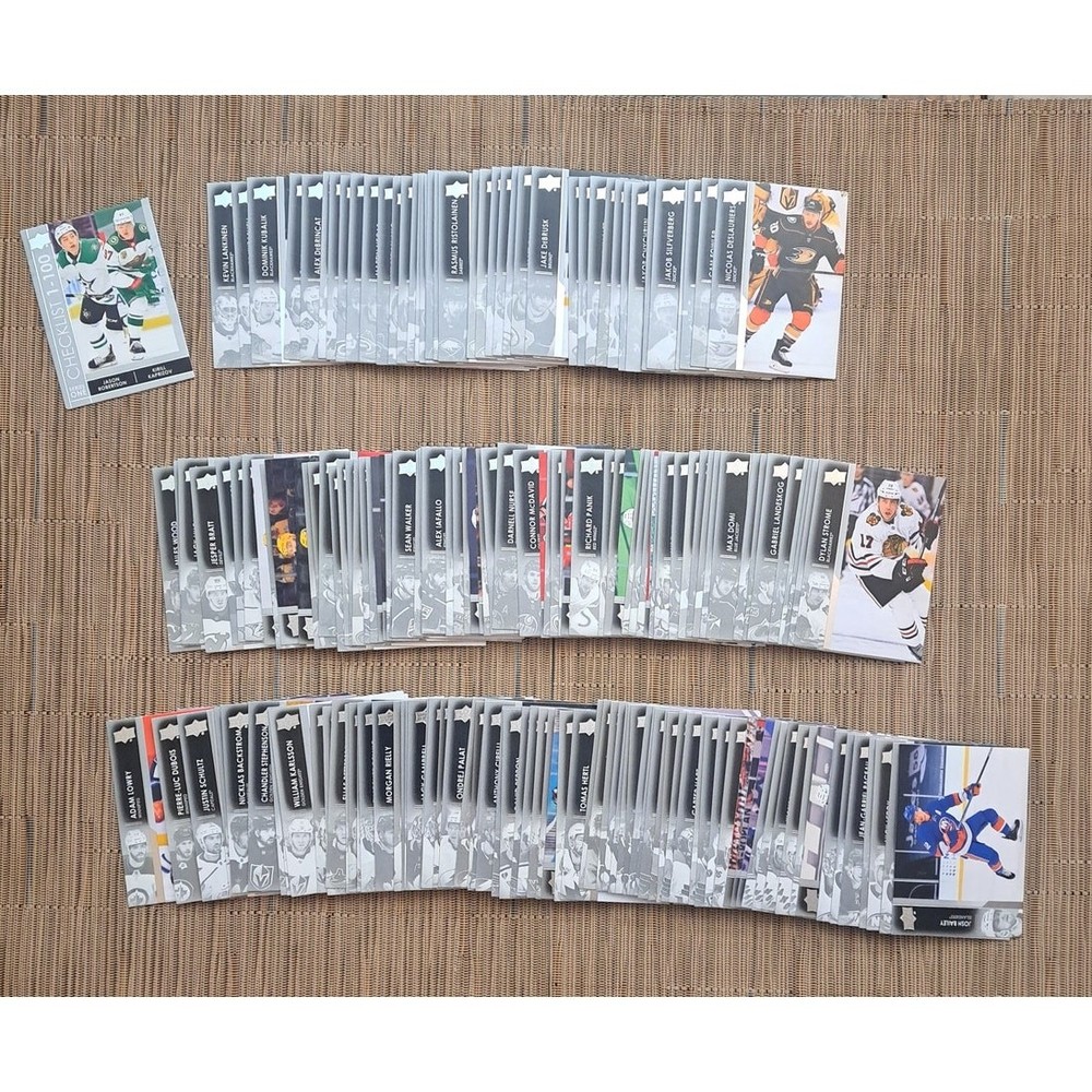 Set of 191 Upper Deck 2021-22 Series 1 Hockey Cards Including Checklist