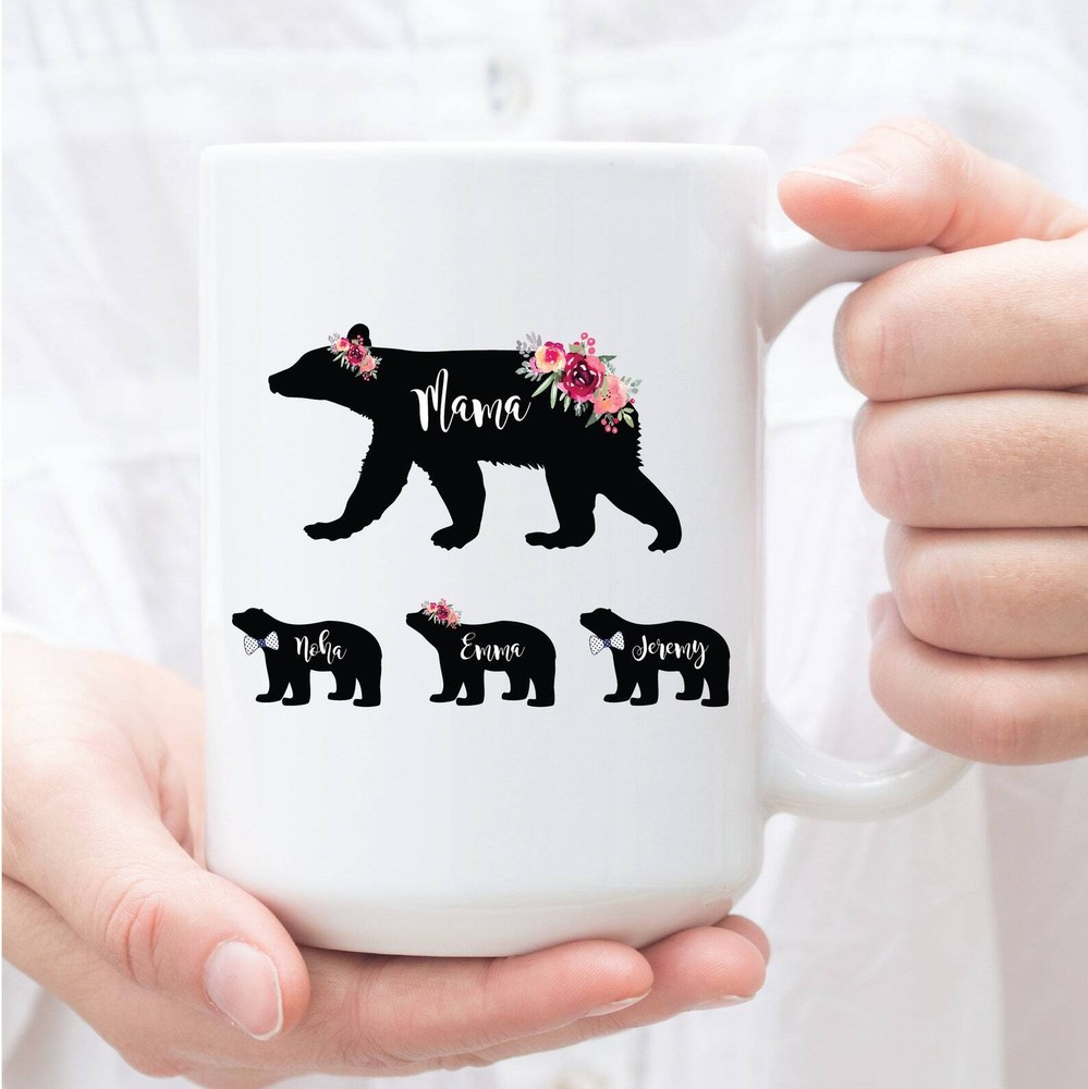 Mama Bear Coffee Mug Personalized Mom Mug Christmas Gift From Son Mom Gifts From