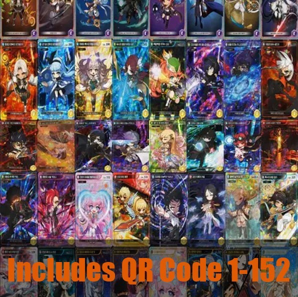 New MapleStory Collection Cards Full Set #1-152 with Album - Includes QR Code