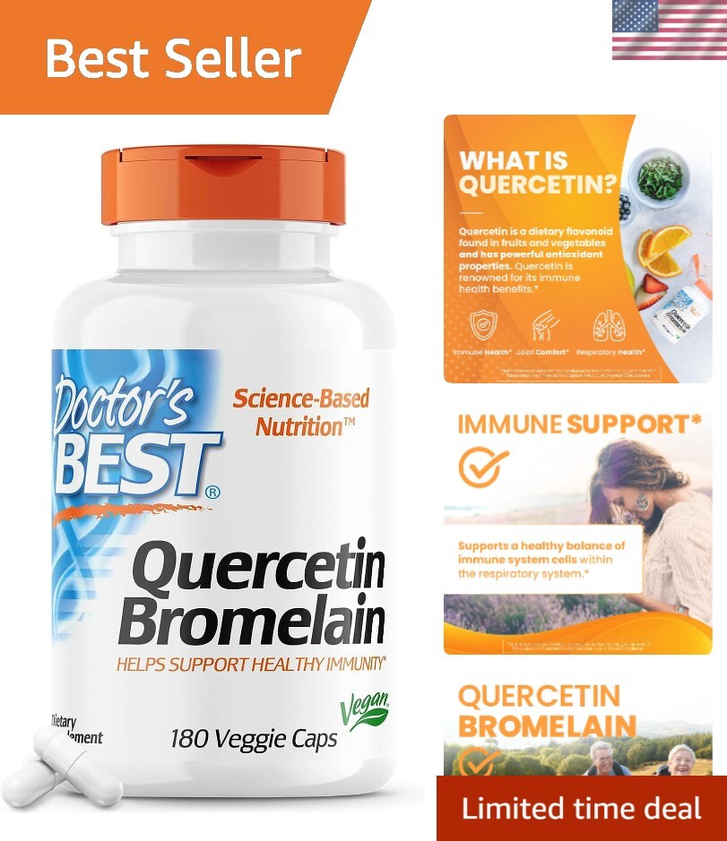 Quercetin Bromelain, Immunity Support Capsule, Heart, Joint & Healthy Respira...