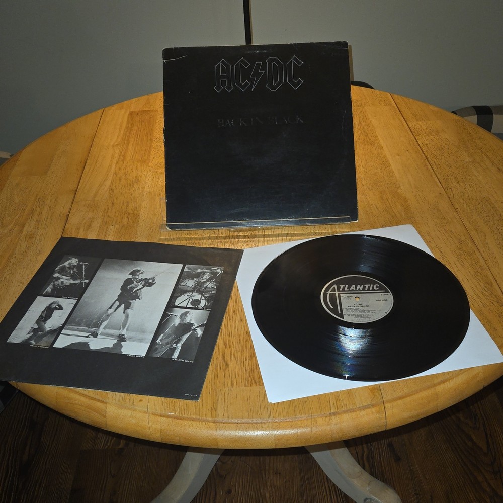 AC/DC Back in Black Atlantic Vinyl LP Record 12
