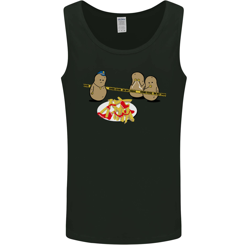 Potato Murder Funny Food BBQ Chef Mens Vest Tank Top
