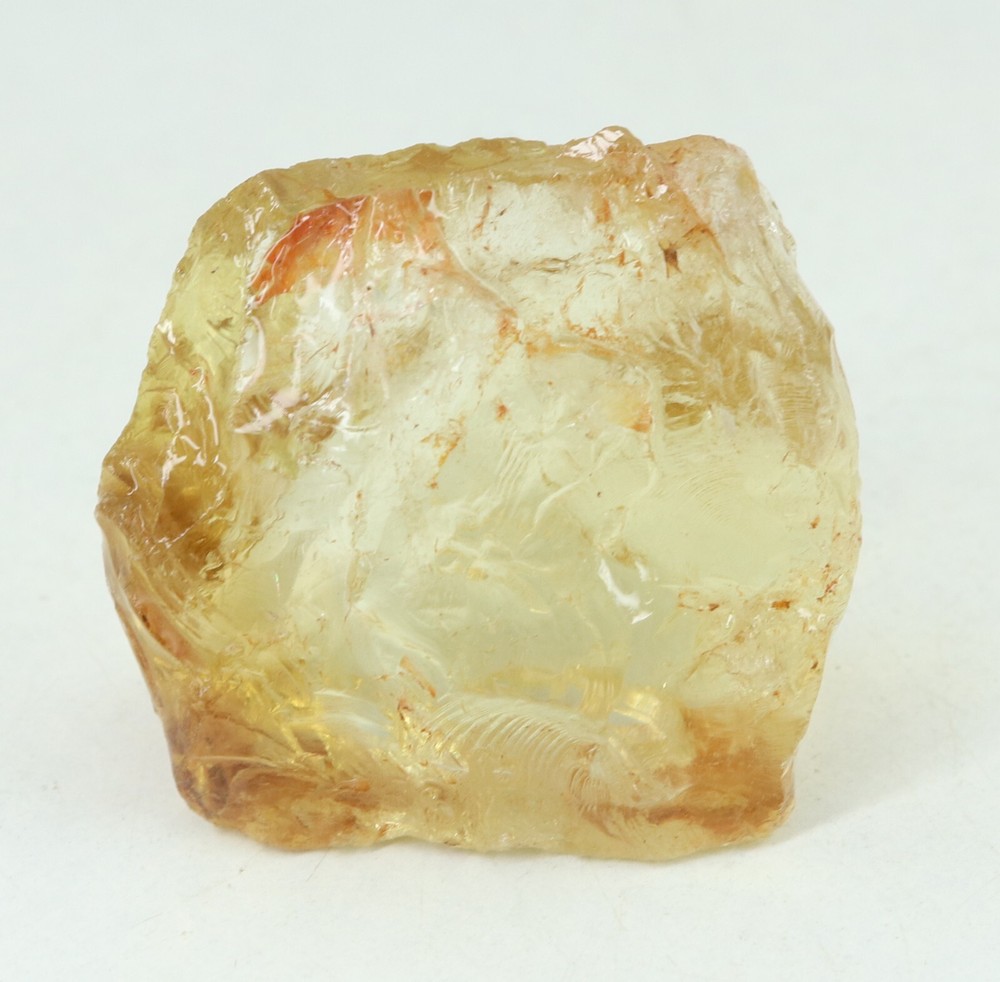 86.20 Ct Certified Natural Yellow Citrine Earth-Mined Faceted Rough Specimen