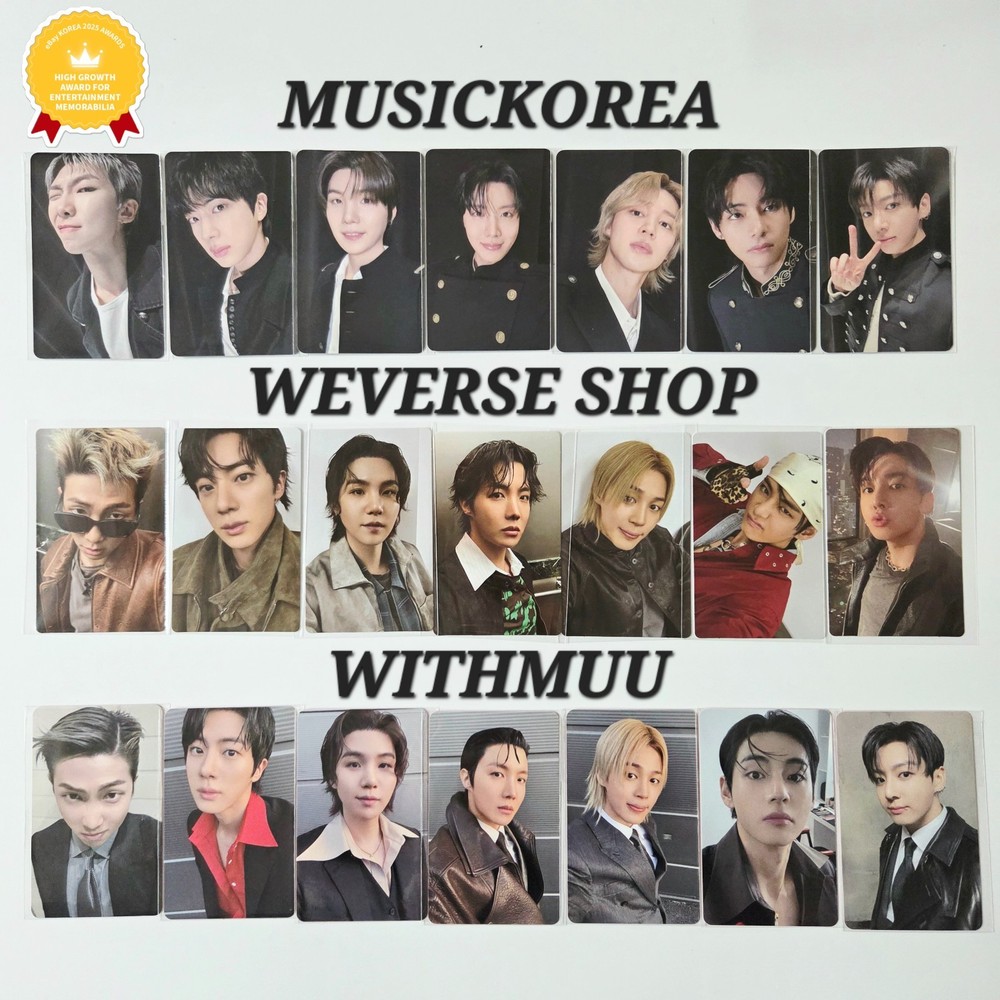 ON HAND]BTS 5th Album ARIRANG LUCKY DRAW 2 WEVERSE MUSICKOREA WITHMUU PHOTO CARD