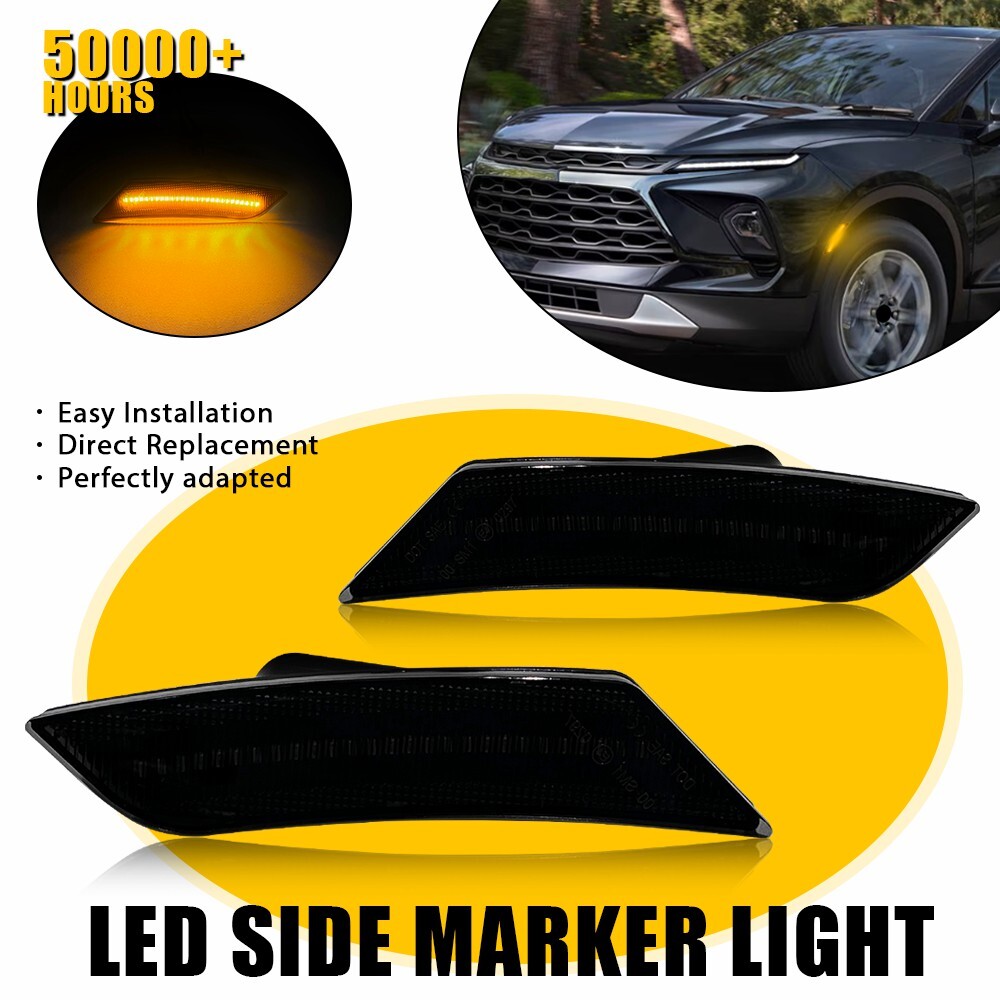 2013-2014 Cadillac ATS & 2017-2024 XT5 Amber Front Bumper Side Marker Lights