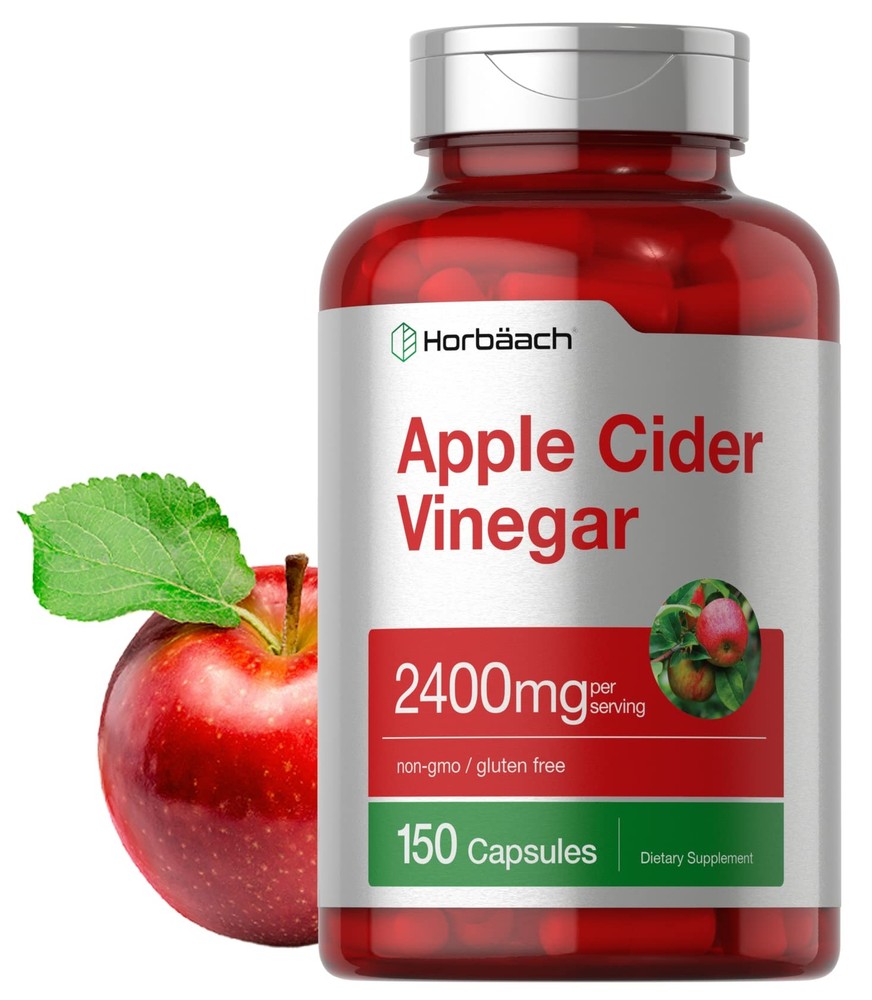 Apple Cider Vinegar Capsules | 2400mg | 150 Count | Non-GMO | by Horbaach