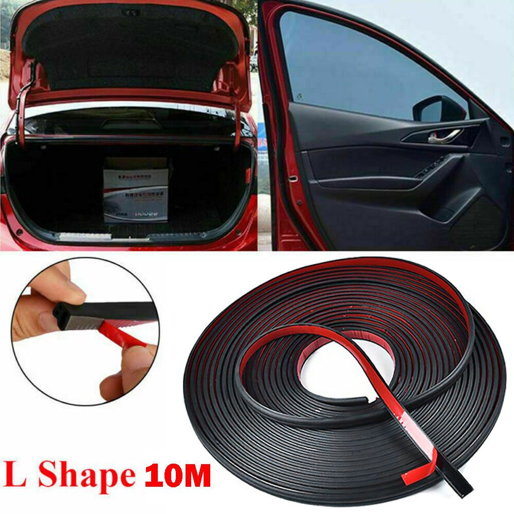 32ft Car Door Strip Trim Edge Lock Moulding Guard Rubber Seal Protector L Shape
