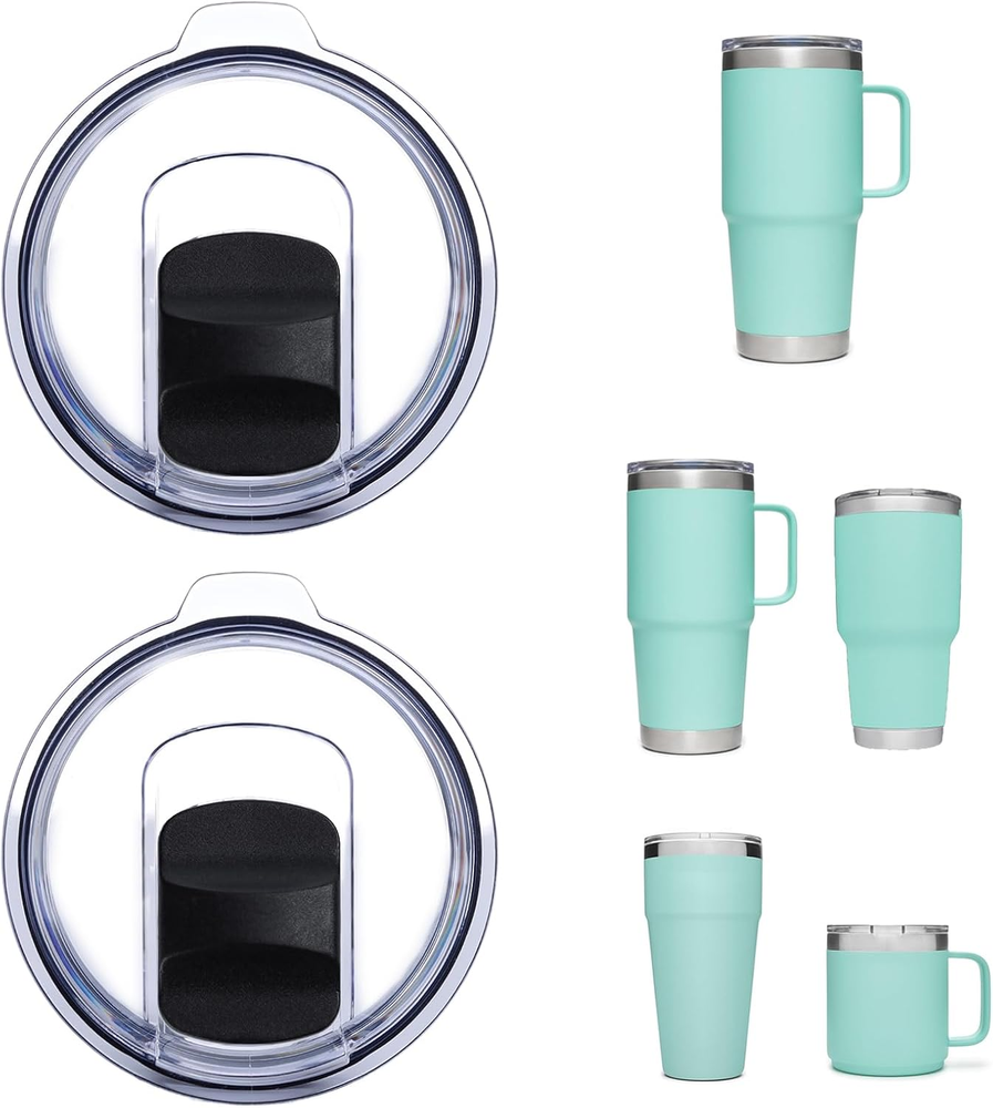 2 Pack YETI 42/35 Oz Tumbler Lids with Handles - Spill-Proof Replacement
