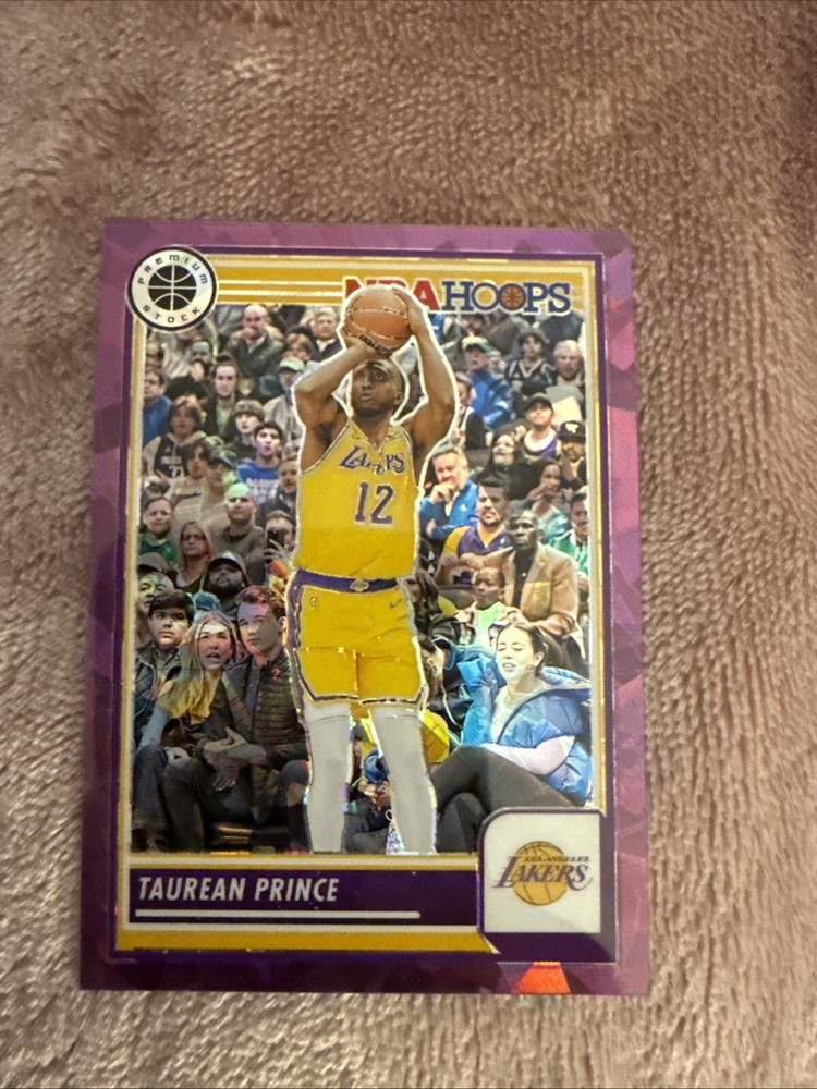 2023-24 NBA Hoops Premium Stock - Orange Prizm #101 Taurean Prince /299 Lakers