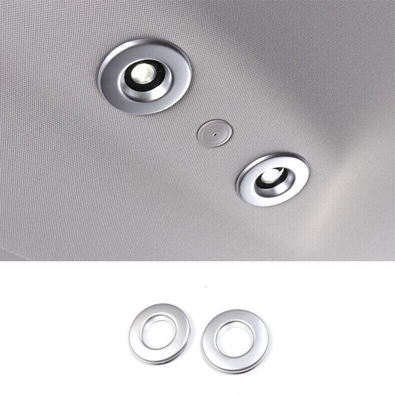 For Honda CR-V 2023-2025 Silver Car Roof Rear Reading Light Lamp frame Ring Trim