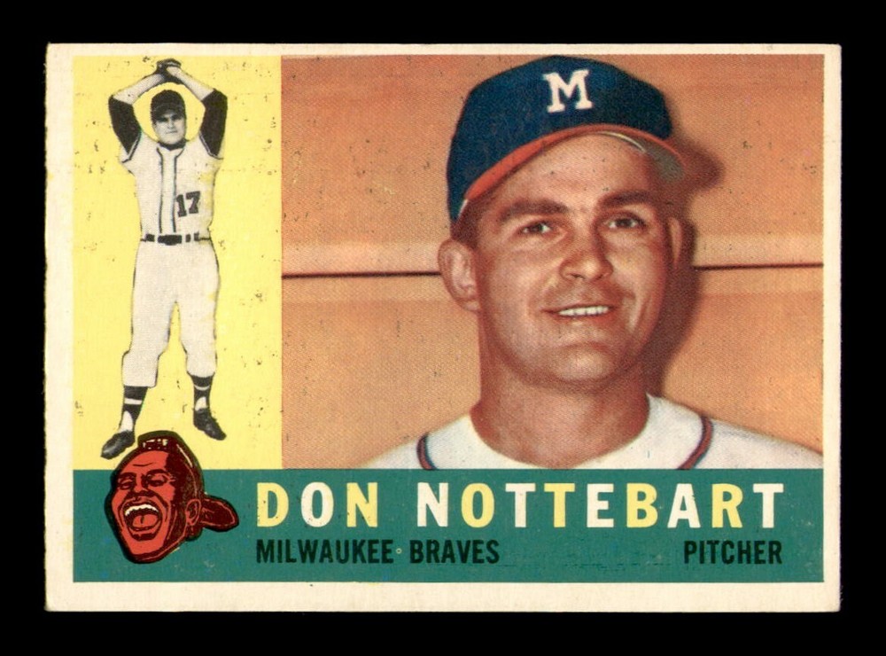 1960 Topps #351 Don Nottebart EX-MINT Baseball Card OBGcards