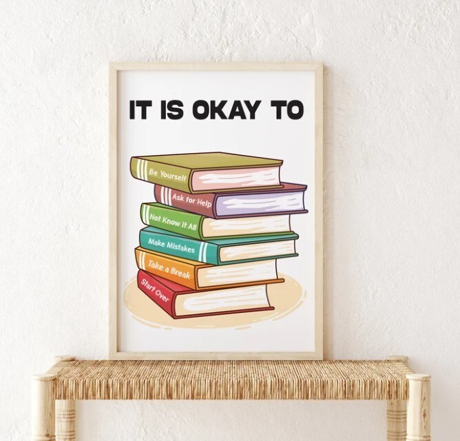 Be Yourself Motivational Poster for Home or Counselor Office