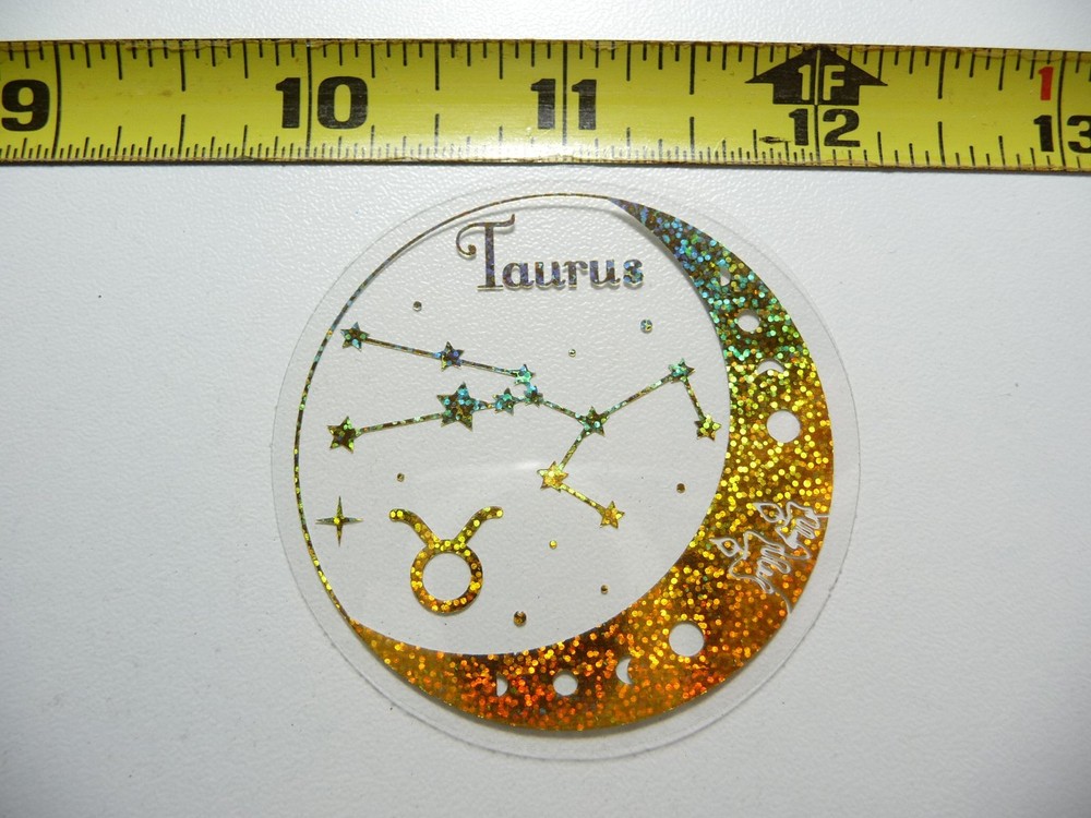 HOLOGRAPHIC ZODIAC TAURUS STICKER DECAL HOROSCOPE SIGN BIRTH MONTH