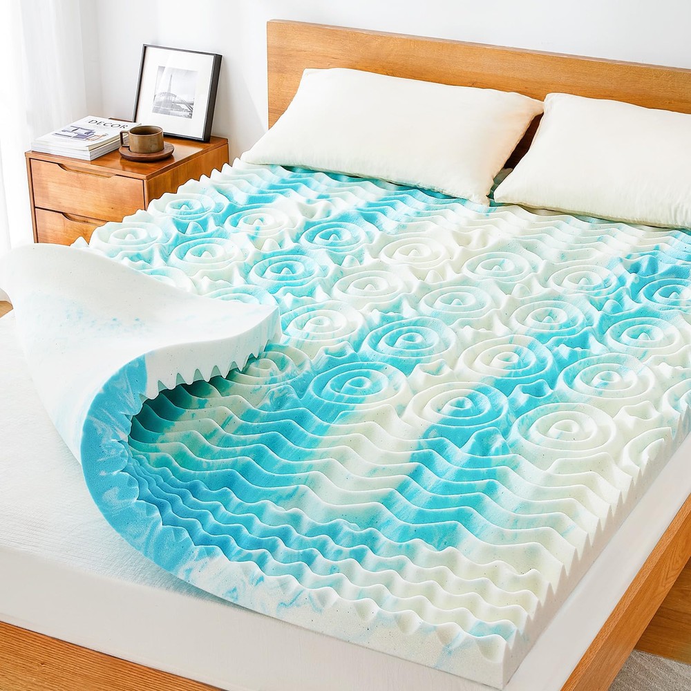 Full Mattress Topper, 2-Inch Memory Foam Mattress Topper with Ventilated Desi...