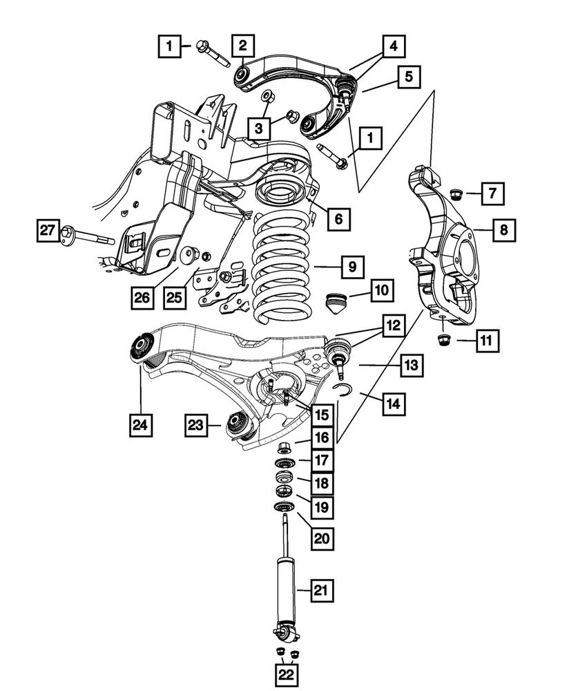 Genuine Mopar Suspension Shock Absorber Package 68069739AA
