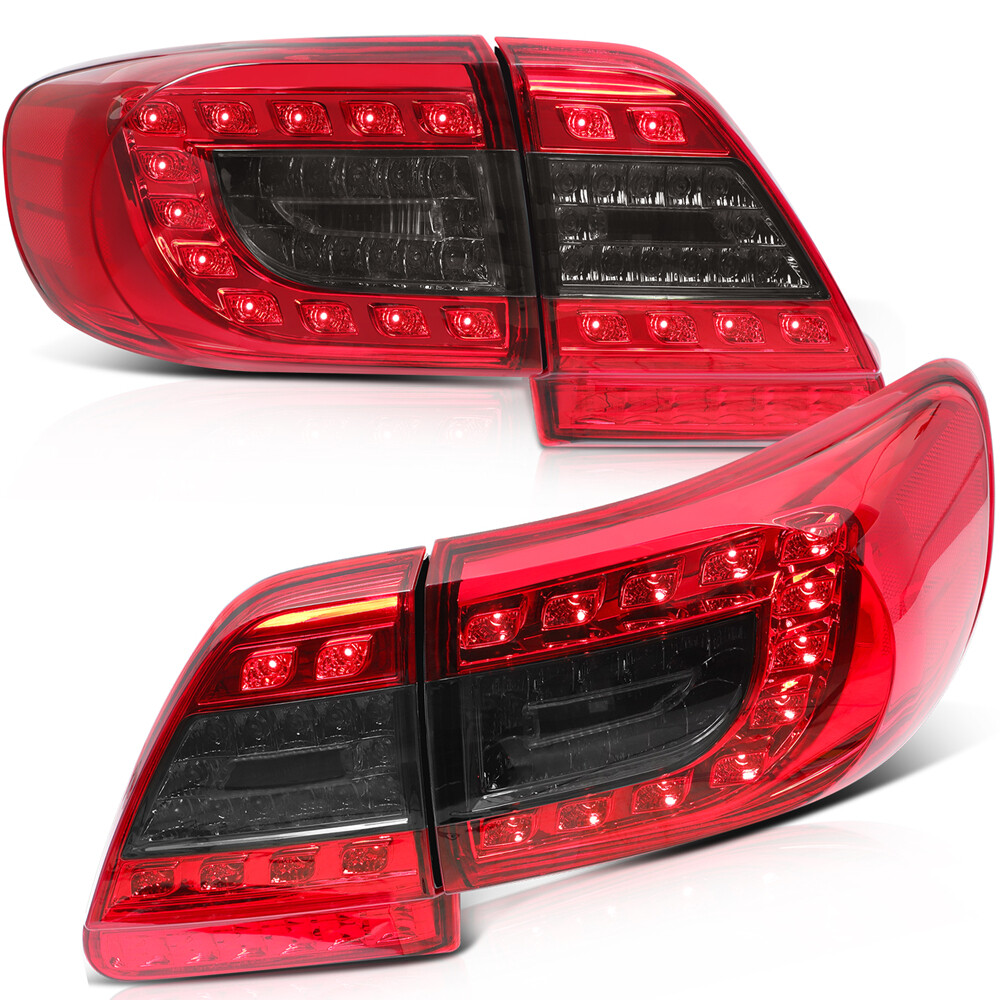 For 2011-2013 Toyota Corolla Rear Red Taillights Lamps Assembly Left Right Pair