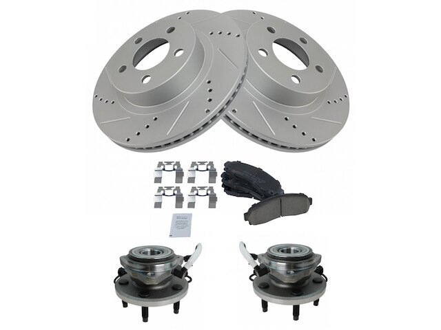2003-2009 Mazda B4000 4WD Front Brake Pads Rotors Hub Kit 28JFSW