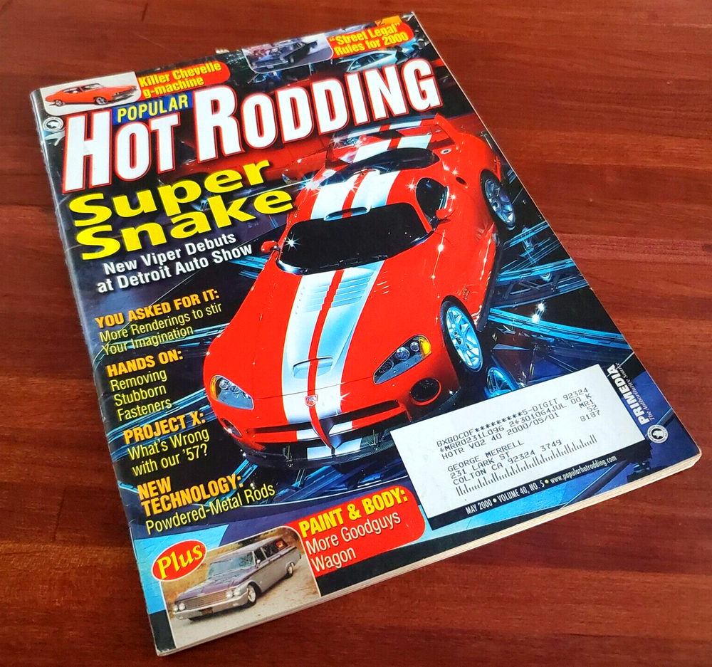 POPULAR HOT RODDING: SUPER SNAKE VIPER DEBUTS AT THE DETROIT AUTO SHOW MAY 2000