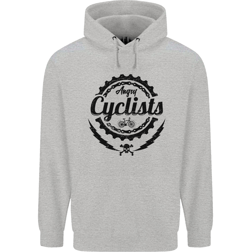 Angry Cyclist  Funny Bicycle Bike Mens 80% Cotton Hoodie