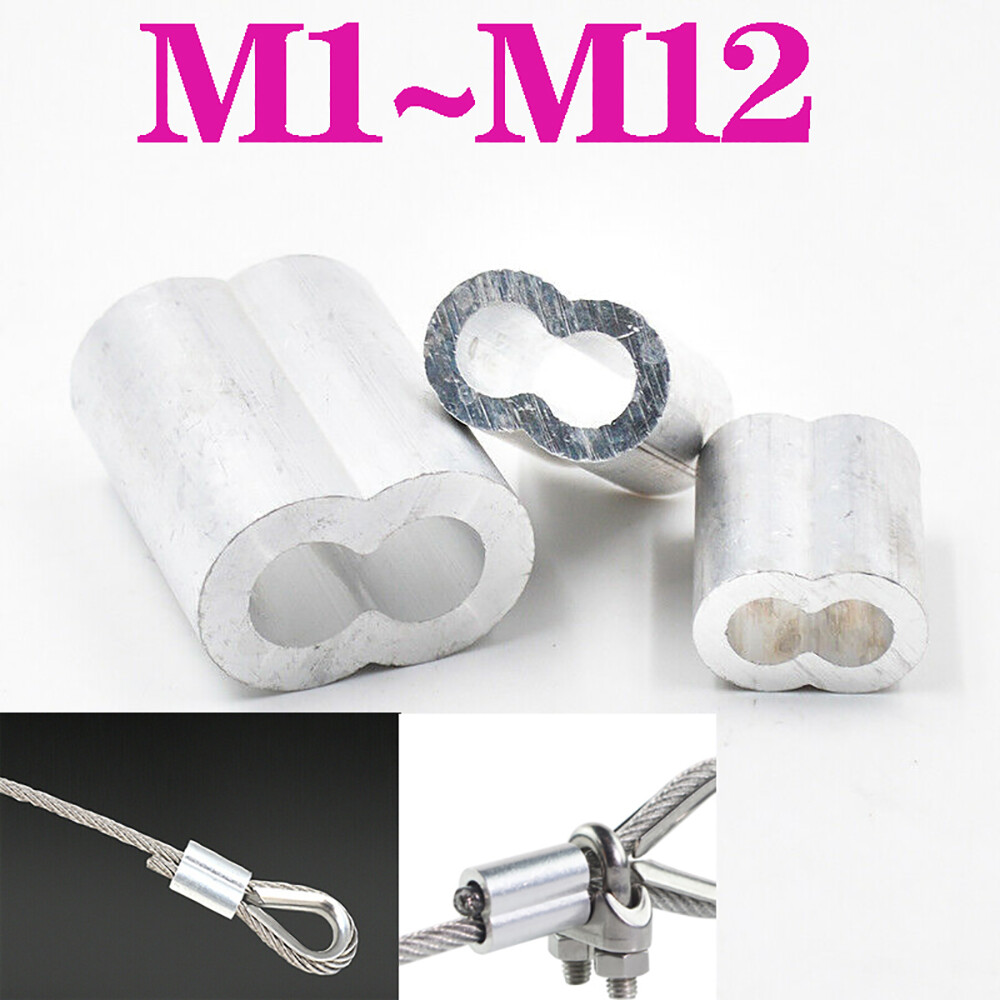 Double Barrel Ferrules Clamp Sleeve Crimping Alu Loop Sleeve Wire Rope M1~M12