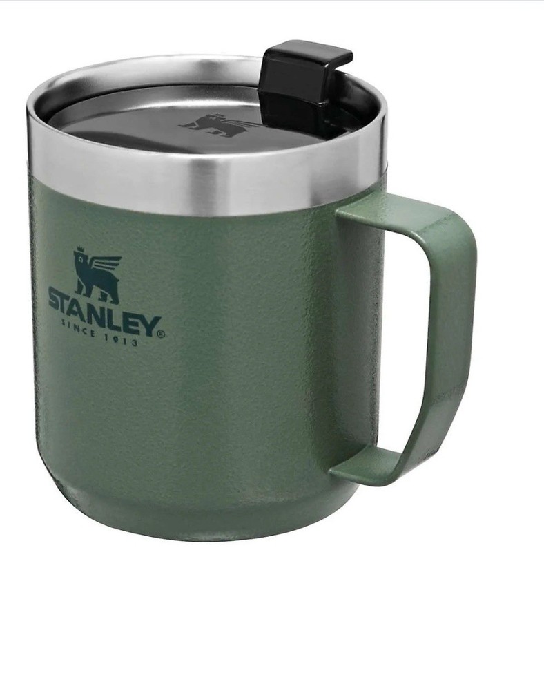 Stanley Classic 12oz Stainless Steel Camp Mug in Hammertone Green