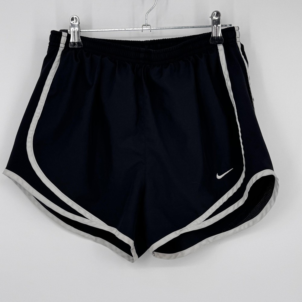 Nike Dri-FIT Running Shorts Womens Small Black Tempo Athletic Lined Gym Training