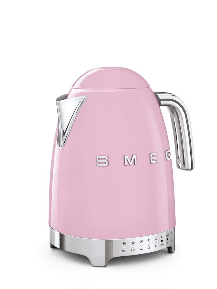 50s Retro 7-Cup Stainless Steel Adjustable Temp Electric Kettle with 7 Settings